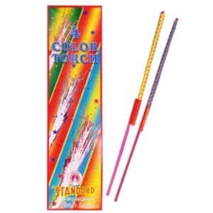 4 COLOR  TORCHES 1 BOX
